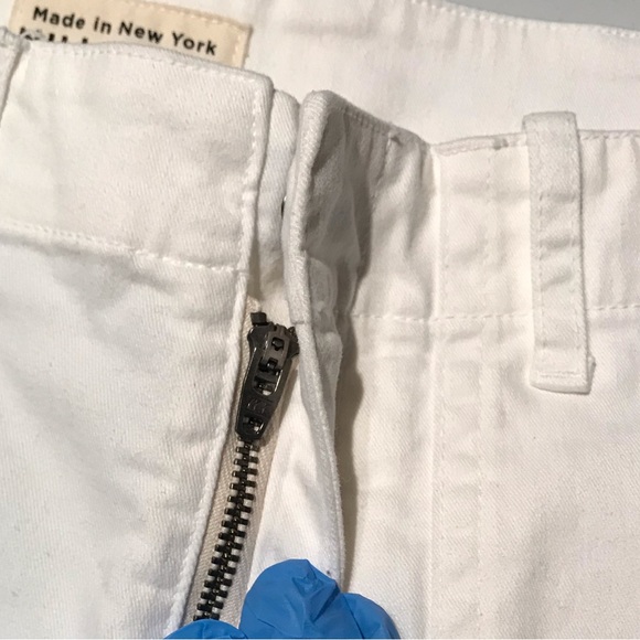 Nili Lotan Jenna Slim Cotton Pant in White/Eggshell Size 0 - Picture 8 of 12